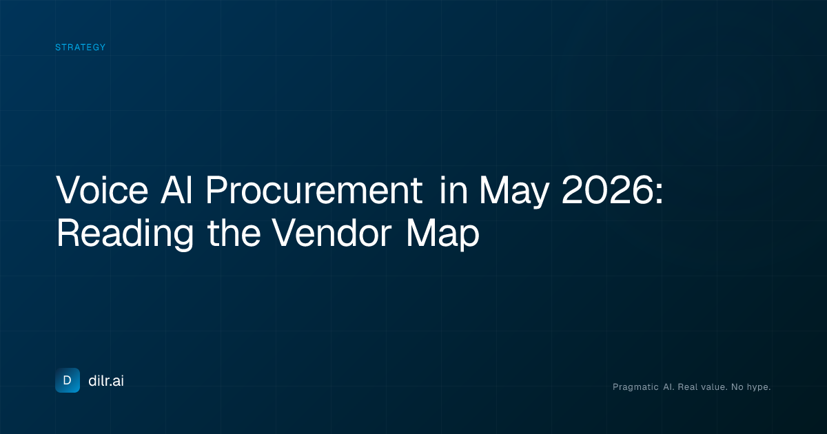 Voice AI Procurement in May 2026: Reading the Vendor Map | DILR.ai